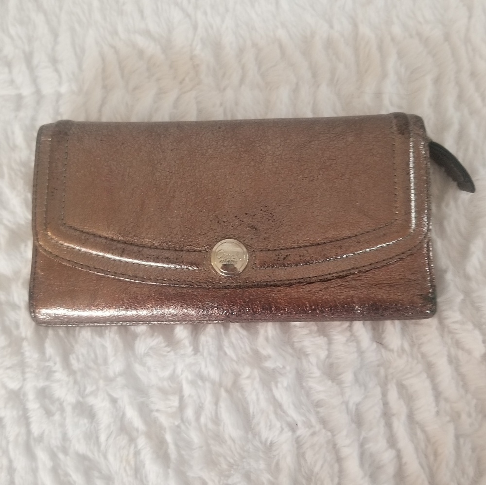 Coach Metallic Bronze Wallet